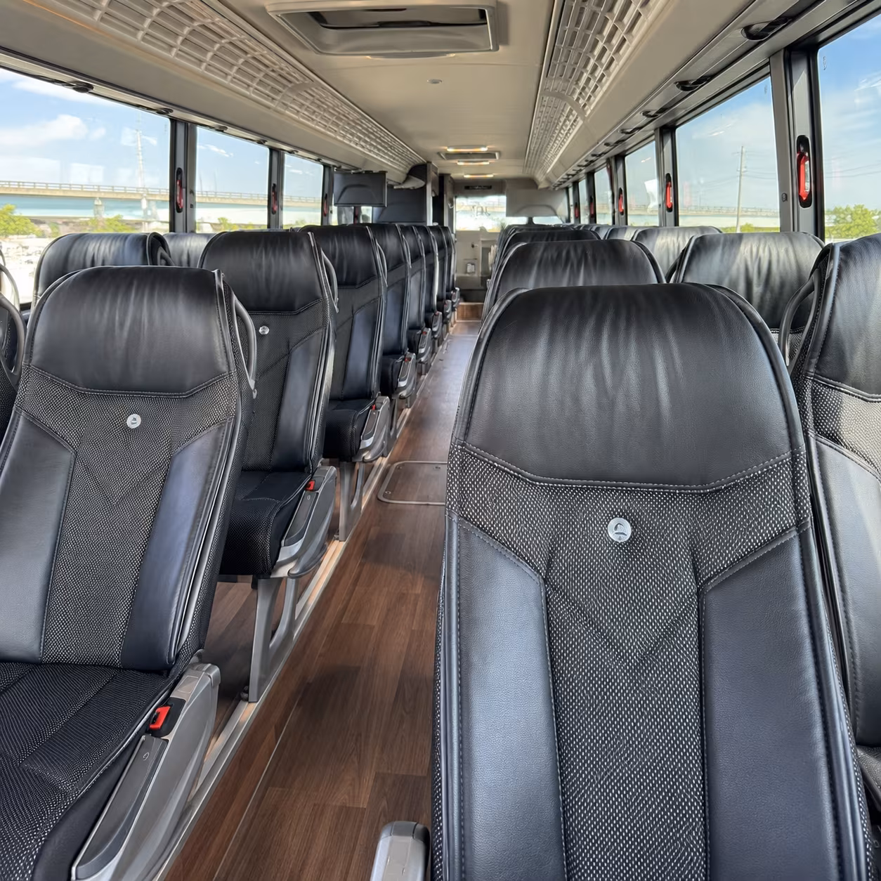 vista charter bus inside