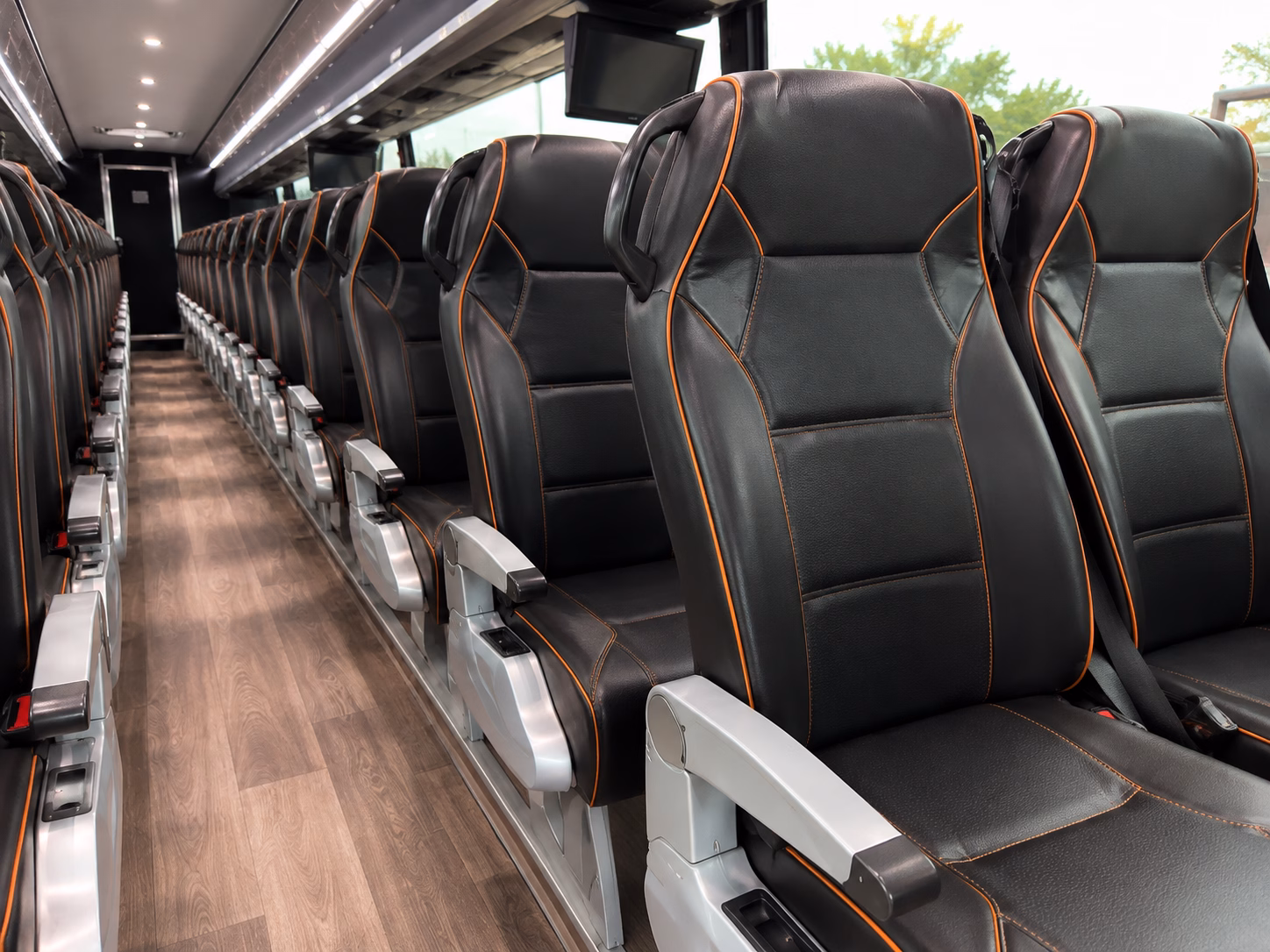 vista charter bus services inside