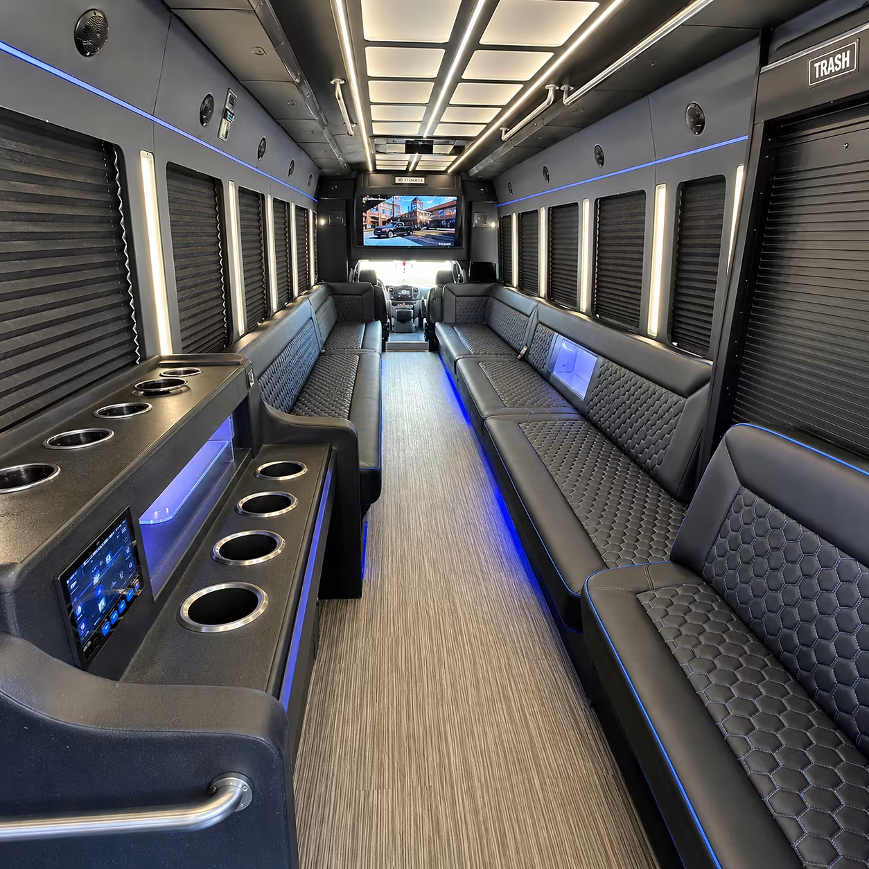 vista party bus rentals inside