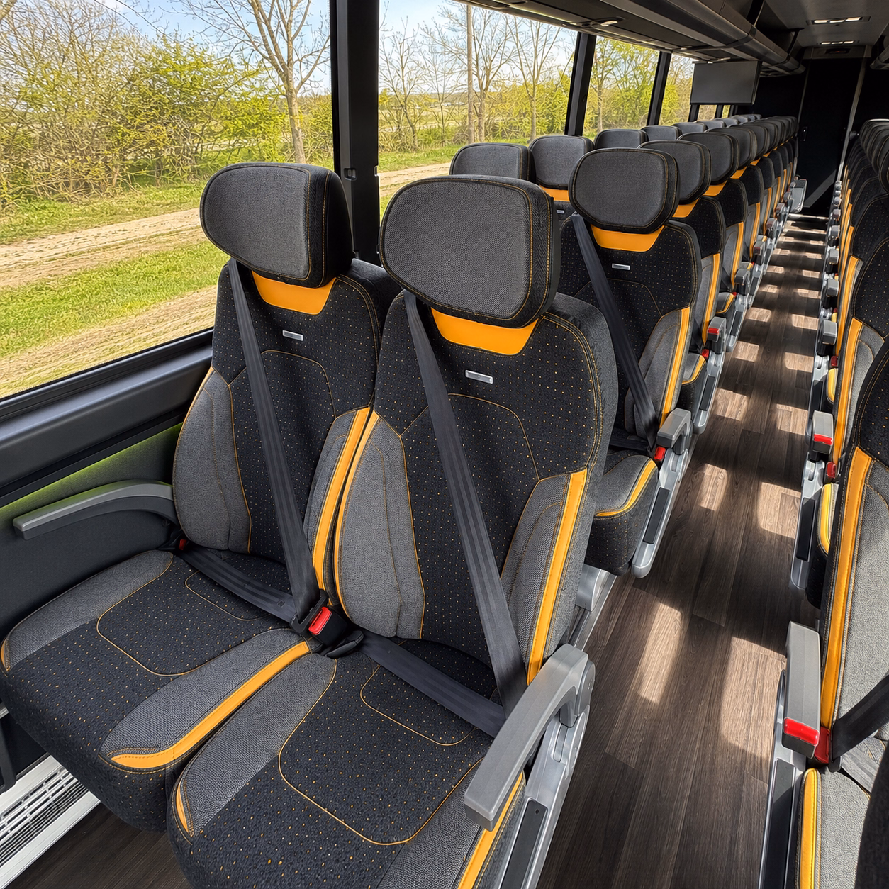 vista religious group transportation onboard seating